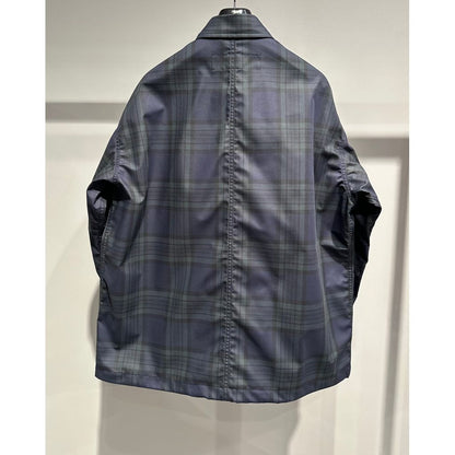 COMME des GARCONS HOMME COTTON ESTER ZIP-UP CHECK 3 LAYERS BLOUSON