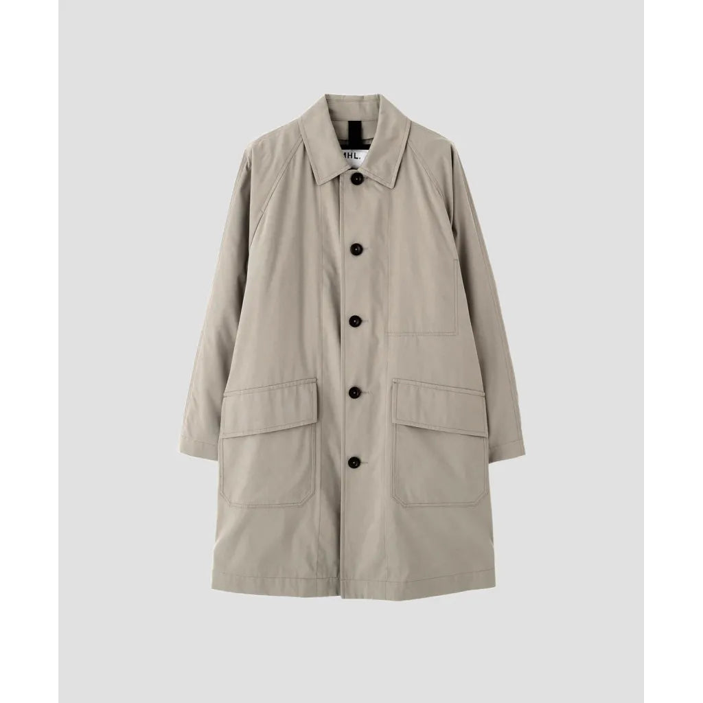 MHL. WORN COTTON NYLON COAT – MAROON WEBSTORE