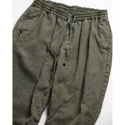 ANACHRONORM PIGMENT DYED LINEN TAPERED EASY PANTS
