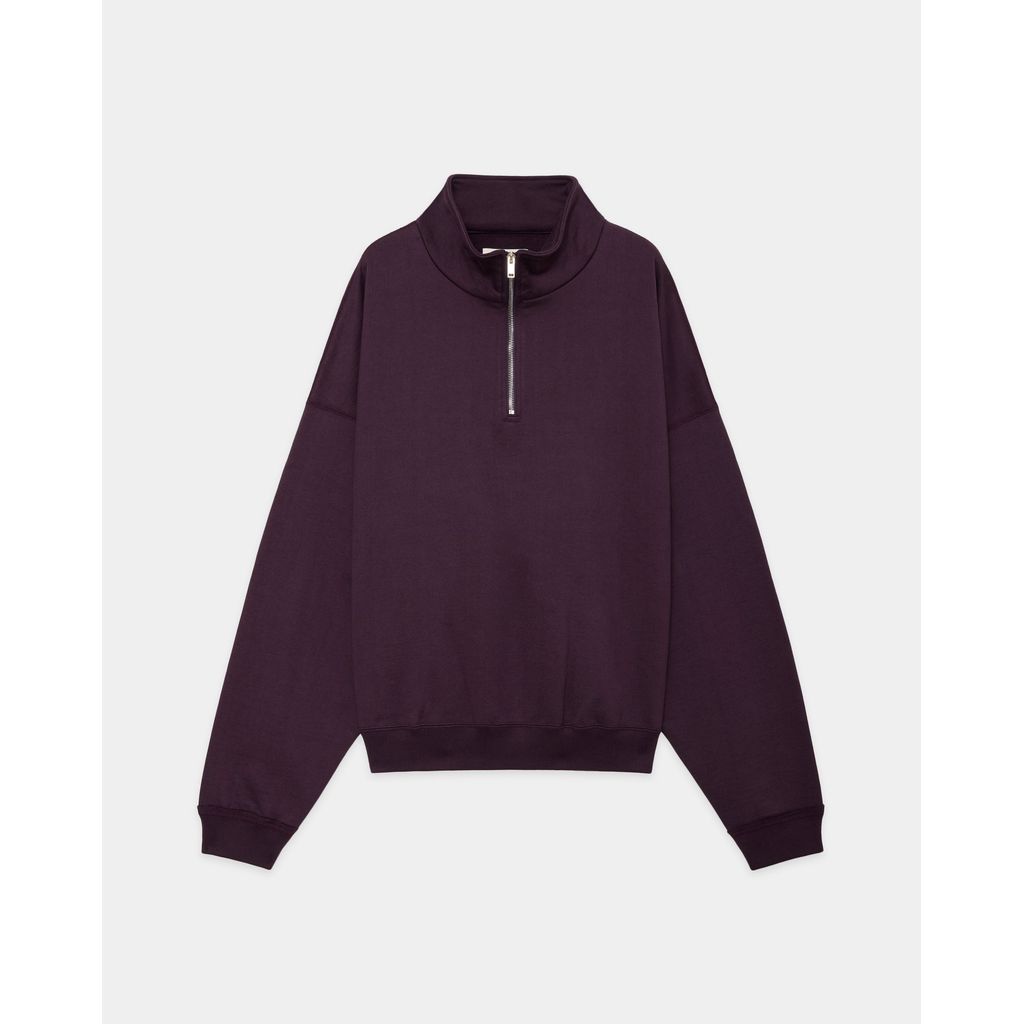 MARKAWARE  Organic Cotton Heavy Fleece Short Quarter Zip Pull Over