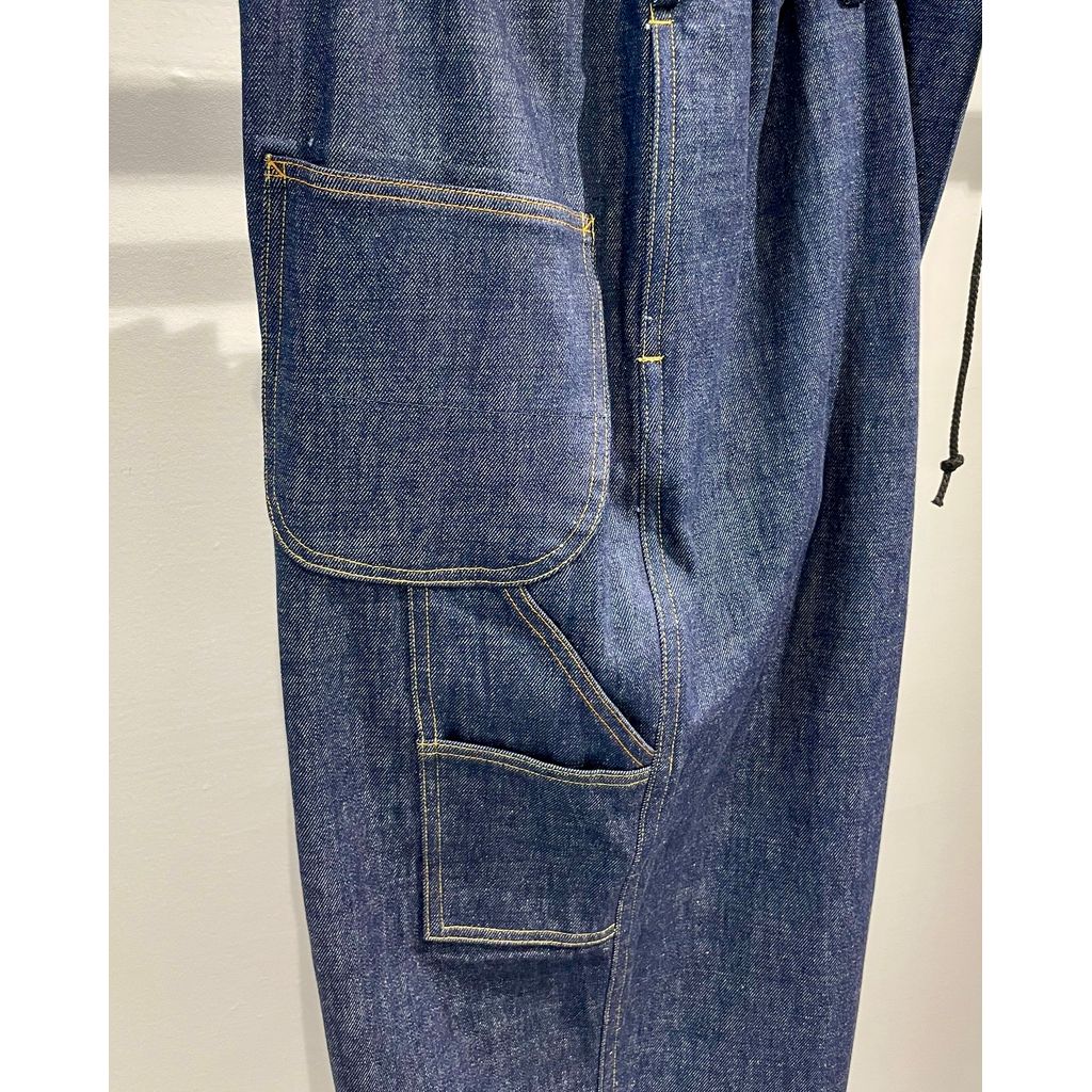 Y's for men 12oz DENIM PAINTER PANTS WITH COLOR COMBI STITCH