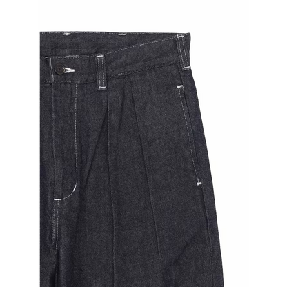 Ground Y×EDWIN 11oz INDIGO DENIM WIDE-TUCK PANTS WITH TAB DETAIL