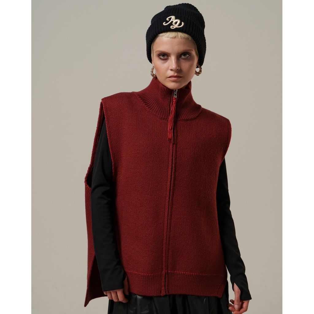 AMBERGLEAM Fringe knit Vest