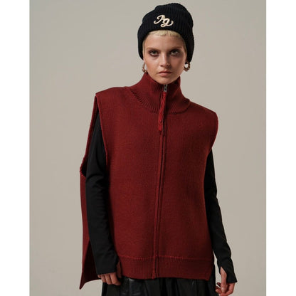 AMBERGLEAM Fringe knit Vest