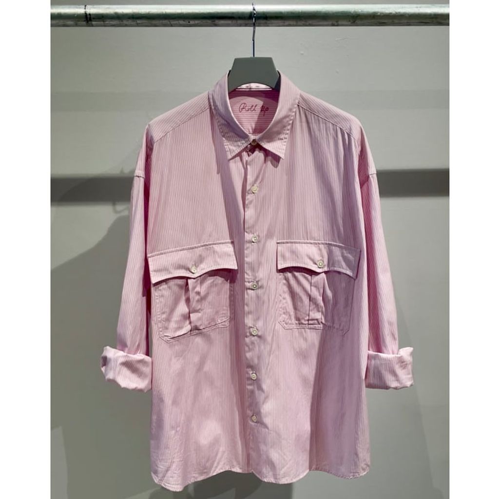 PORTER CLASSIC ROLL UP STRIPE SHIRT