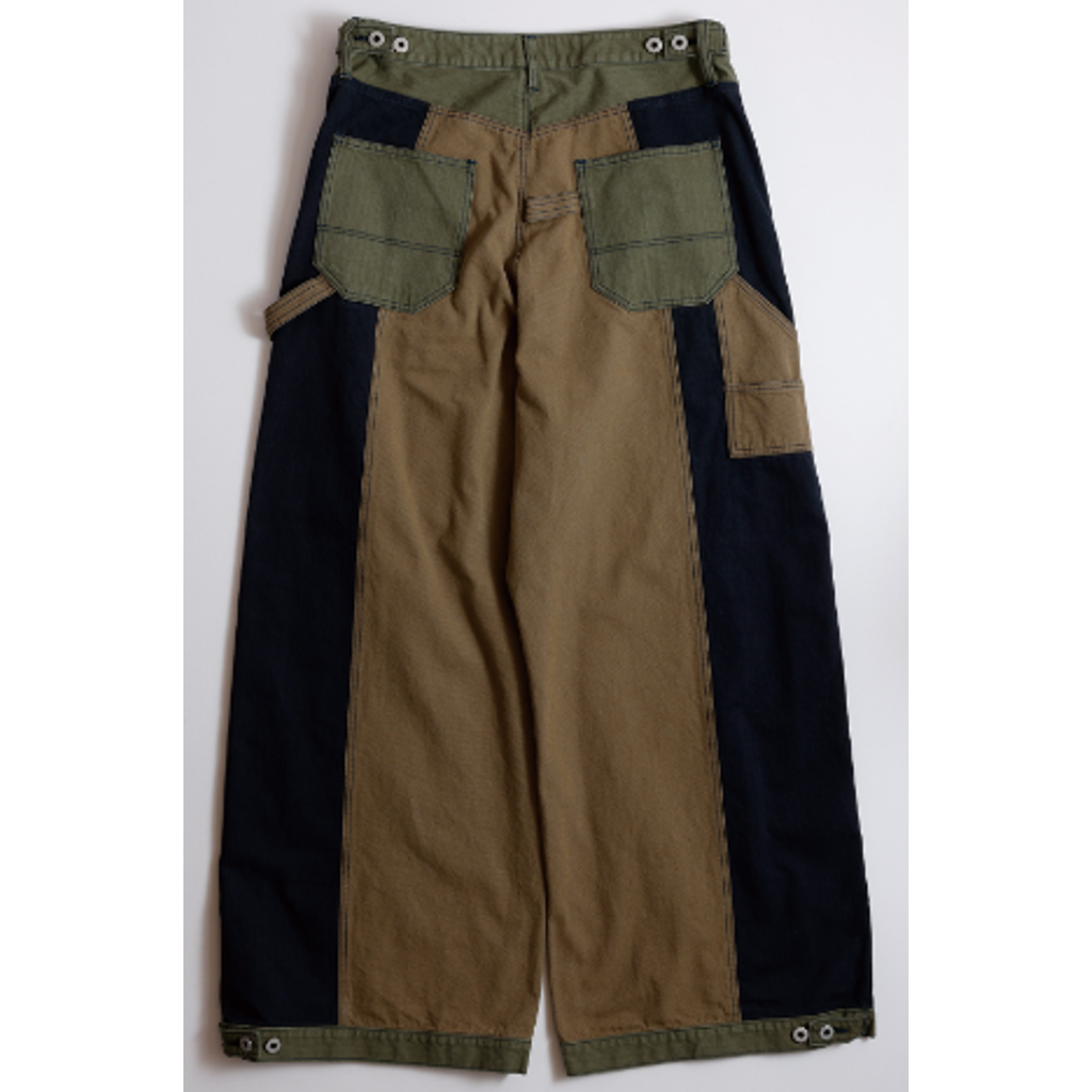 FDMTL FA26PN12C PATCHWORK DOUBLE KNEE PANTS RINSE