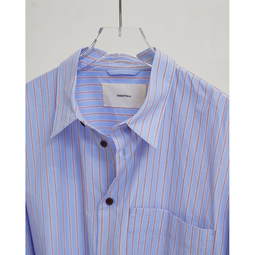 TODAYFUL Stripe Pocket Shirts