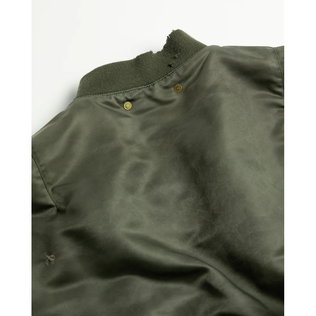 ANACHRONORM AN395 DIRTY NYLON MA-1 OLIVE