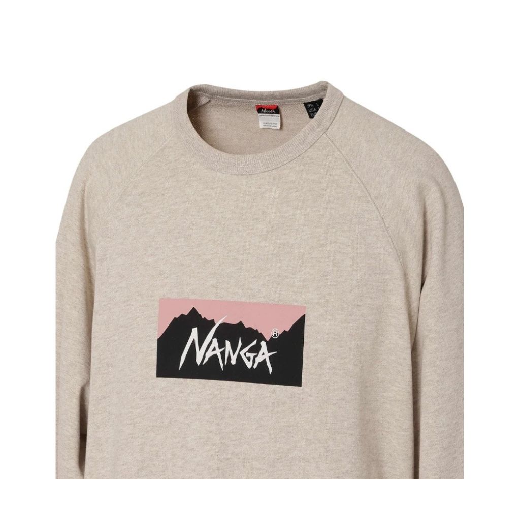 NANGA ECO HYBRID BOX LOGO SWEATSHIRT(UNISEX)