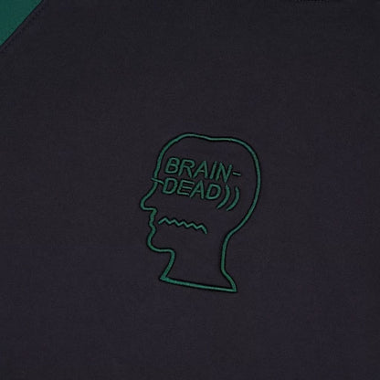BRAIN DEAD Pigment Wash Logo Head Raglan Hoodie