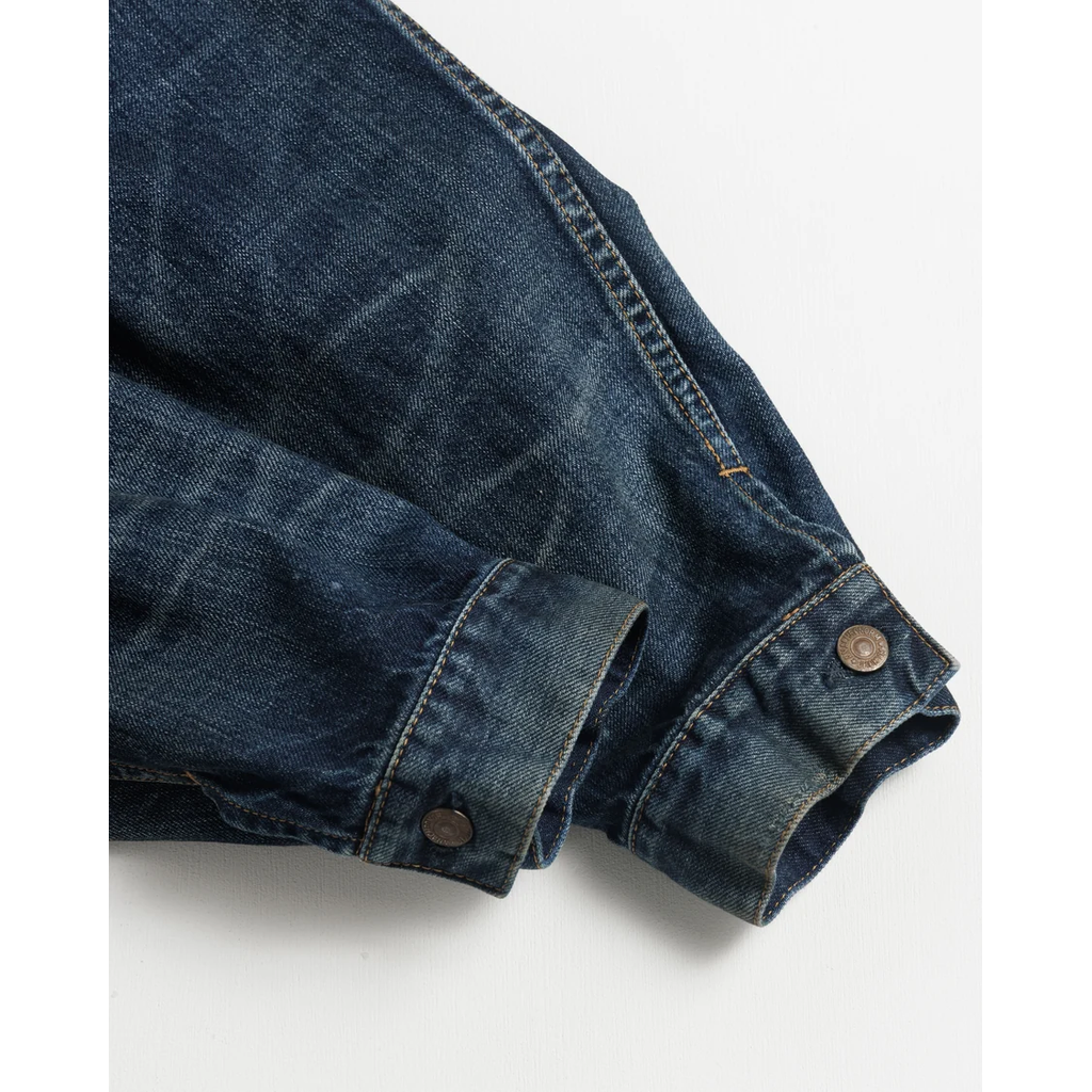 ANACHRONORM DAMAGED DENIM JACKET DARK INDIGO