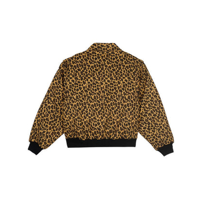 BRAIN DEAD  Twill Flight Jacket - Leopard