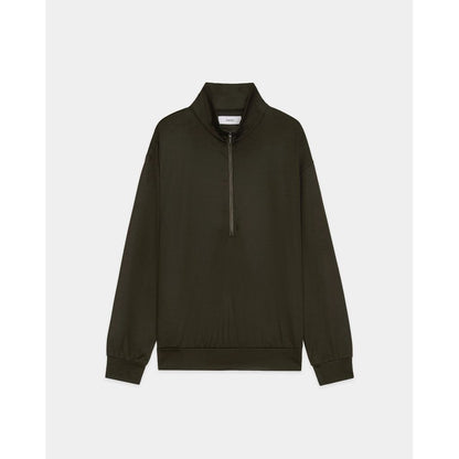 marka  Super 100s Washable Wool Jersey / Half-Zip Stand