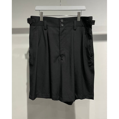 Y's for men WOOL GABARDINE SHORT PANTS