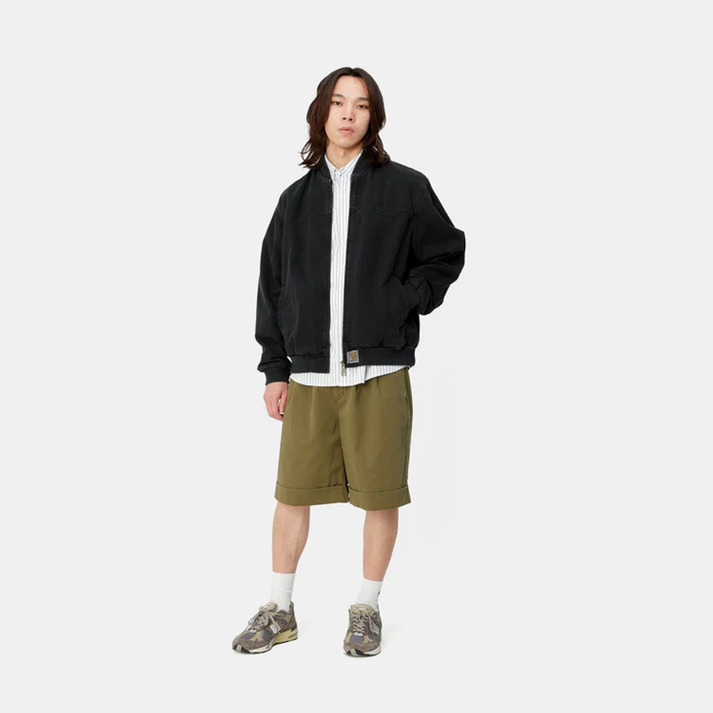 CARHARTT WIP OG SANTA FE BOMBER - Black (stone dyed)