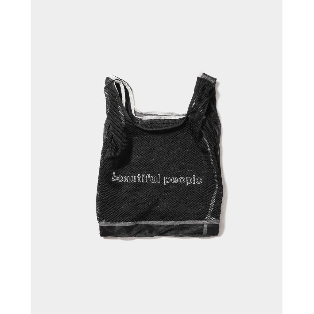 beautiful people contour logo flip mesh bag