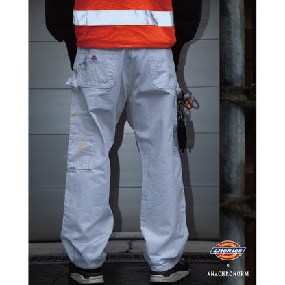 ANACHRONORM  ANDK003 DART PAINT DOUBLE KNEE PAINTER PANTS WHITE