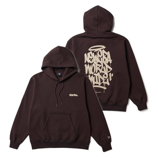 NEW ERA オーバーサイズド スウェット プルオーバー フーディー Tagging Logo バーントウッド 15129315