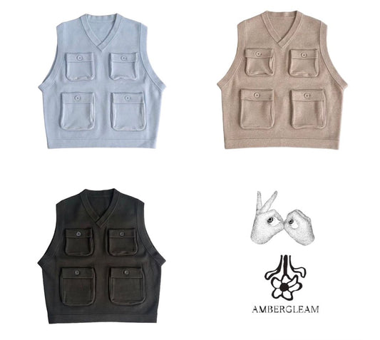 VOO × AMBERGLEAM Fisherman Knit Vest