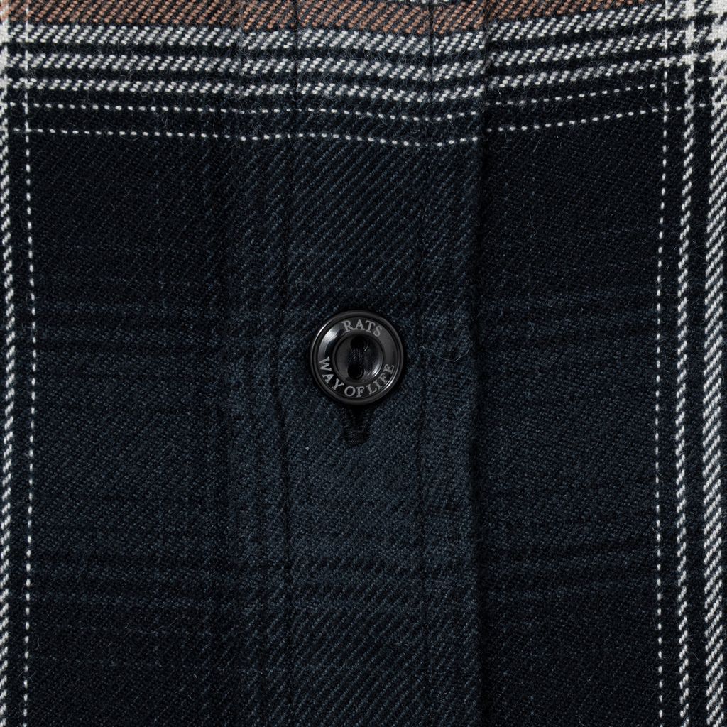 RATS COTTON RAYON CHECK SHIRT
