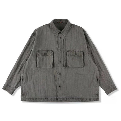 is-ness Pigment-Dyed long-Sleeve Shirt