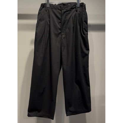 Y's for men T/C TWILL PANTS WITH 12-TUCKS（BLACK）