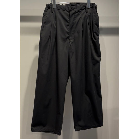 Y's for men T/C TWILL PANTS WITH 12-TUCKS（BLACK）
