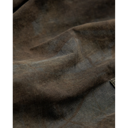 ANACHRONORM  AN372 BLACK CUT-OFF HARD DAMAGED B.D.U CAMO PANTS WOODLAND