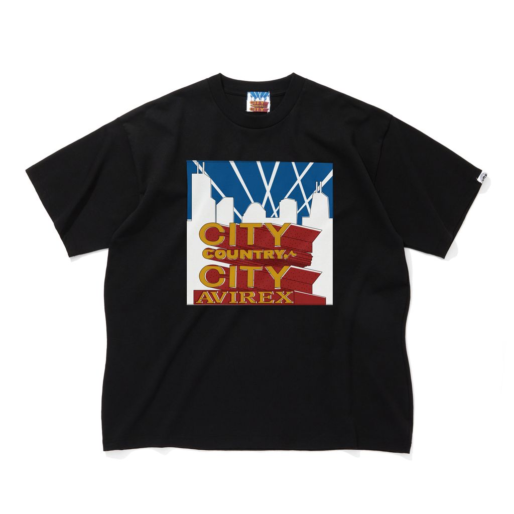 CITY COUNTRY CITY x AVIREX_ COTTON T-SHIRT
