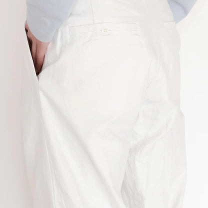 YAECA Chino Cloth Trousers Two Tuck Straight