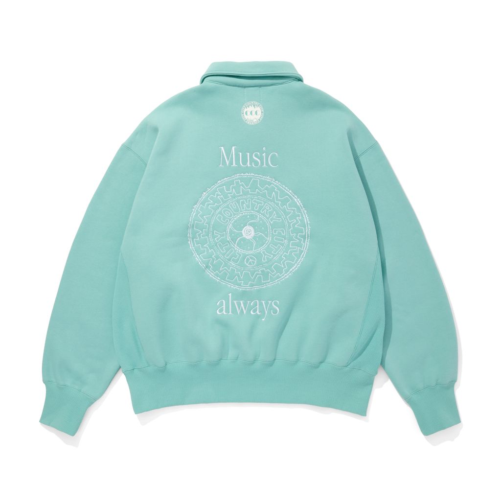 CITY COUNTRY CITY EMBROIDERED LOGO HAFE ZIP SWEATSHIRTS