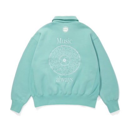 CITY COUNTRY CITY EMBROIDERED LOGO HAFE ZIP SWEATSHIRTS