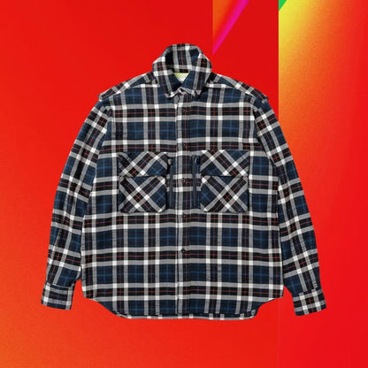 HOMBRE NINO PLAID MULTI POCKET SHIRT