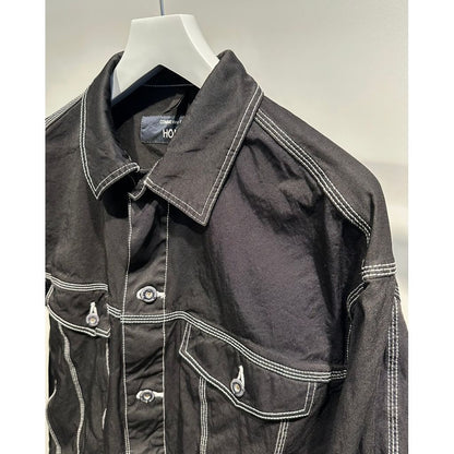 COMME des GARCONS HOMME NYLON GARMENT DYE JACKET（BLACK）