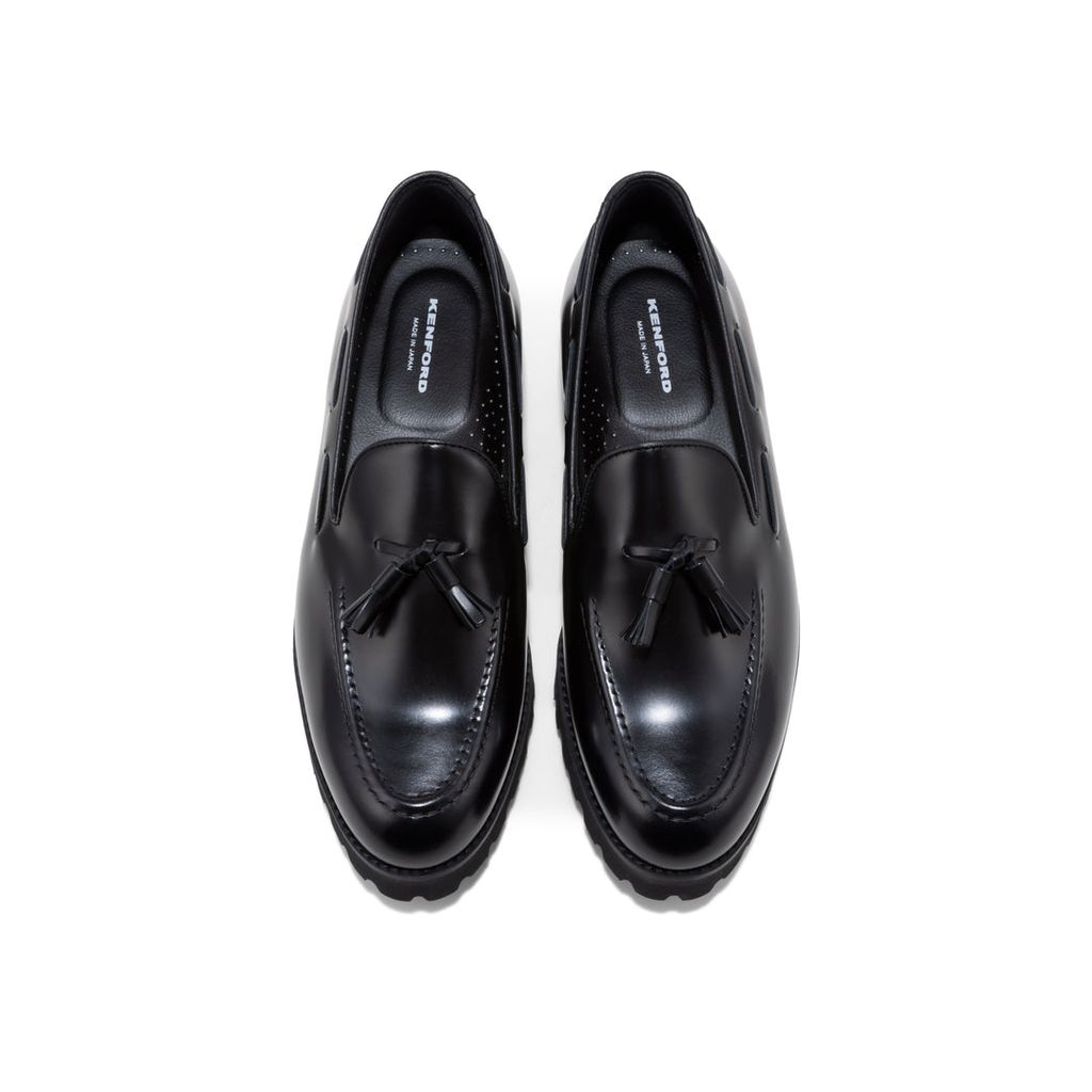 KENFORD MENS TANK SOLE TASSEL LOAFERS / BLACK