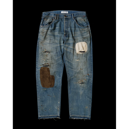 ANACHRONORM CONTEXT-001-R1 REGULAR TAPERED 5P PANTS INDIGO (REMAKE)