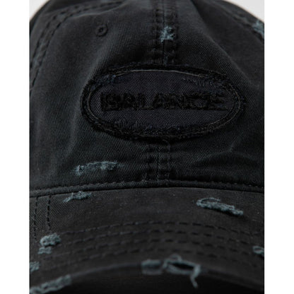 ANACHRONORM AN362 DAMAGED 6PANEL CAP BLACK