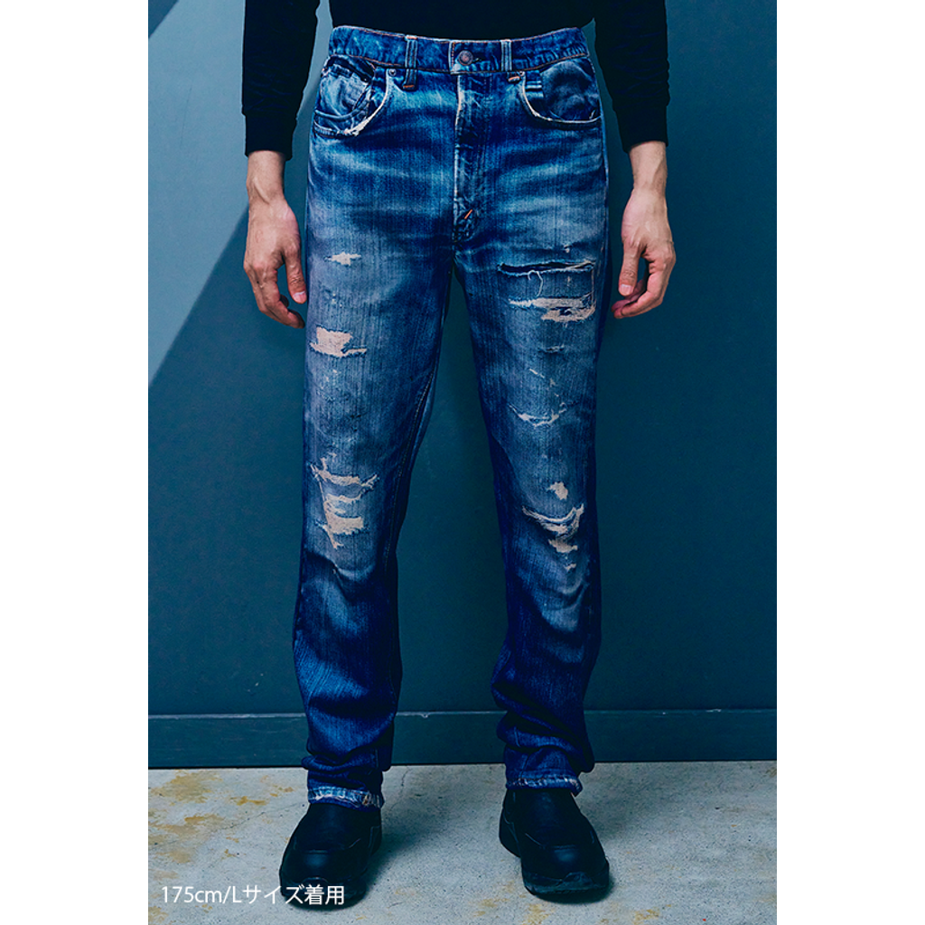TALKING ABOUT THE ABSTRACTION DENIM PRINT STRIGHT PT