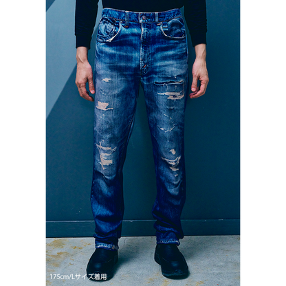 TALKING ABOUT THE ABSTRACTION DENIM PRINT STRIGHT PT