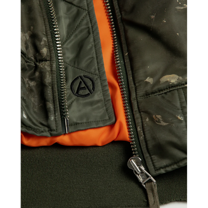 ANACHRONORM AN395 DIRTY NYLON MA-1 OLIVE