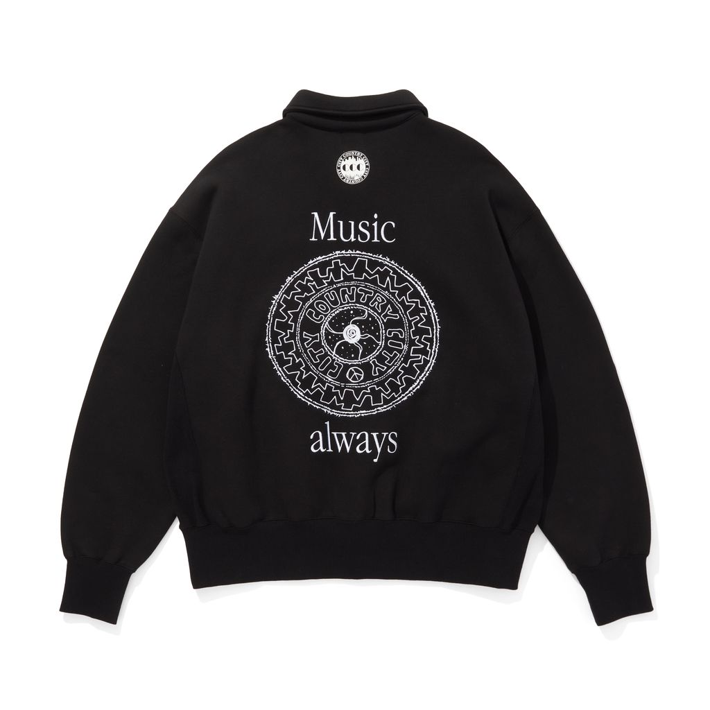 CITY COUNTRY CITY EMBROIDERED LOGO HAFE ZIP SWEATSHIRTS