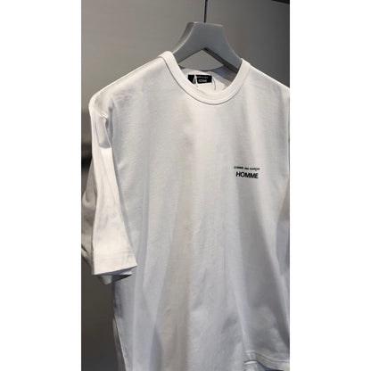 COMME des GARCONS HOMME COTTON PLAIN LOGO T-SHIRTS（WHITE）