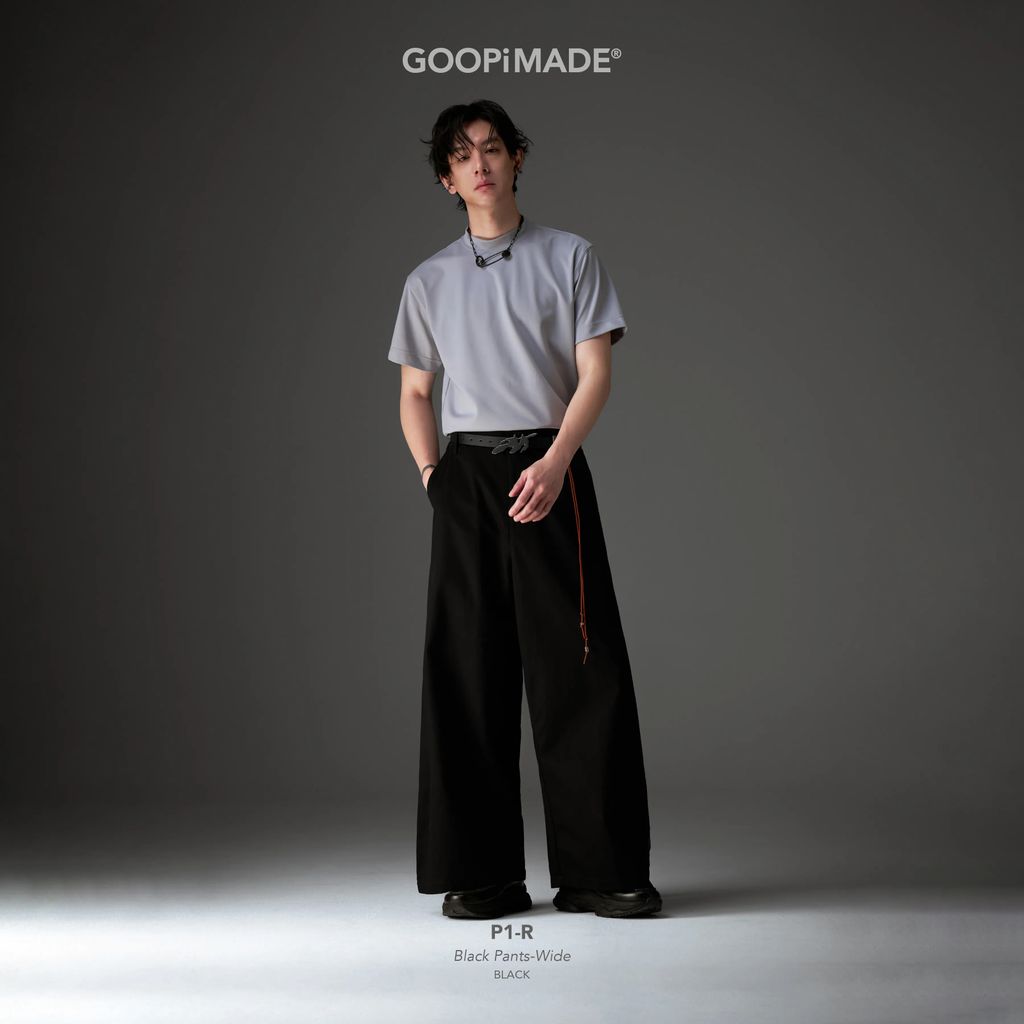 GOOPiMADE P1-R Black Pants-Wide