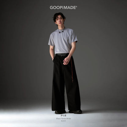 GOOPiMADE P1-R Black Pants-Wide