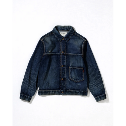 ANACHRONORM DAMAGED DENIM JACKET DARK INDIGO
