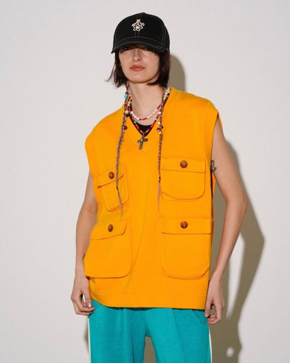 AMBERGLEAM × VOO Fisherman Knit Vest