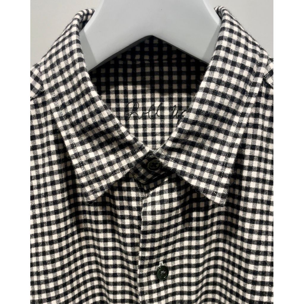 PORTER CLASSIC ROLL UP FLANNEL GINGHAM CHECK SHIRT