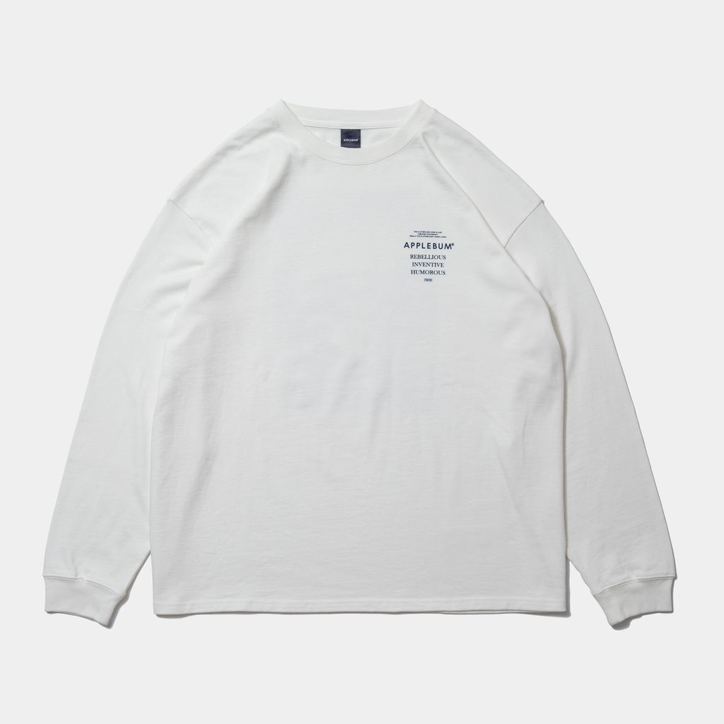 APPLEBUM "Make Music" L/S T-shirt for LINEAGE(Natural)
