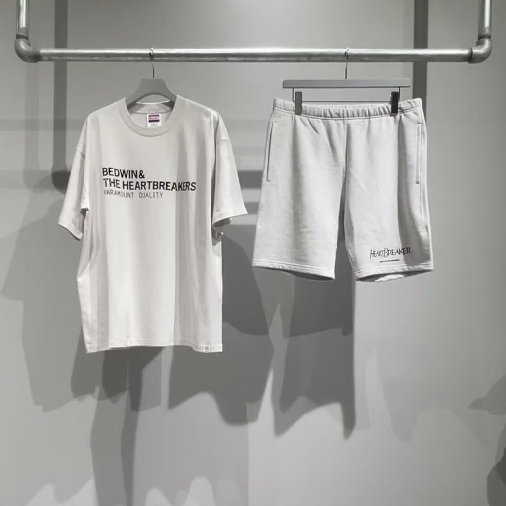 BEDWIN & THE HEARTBREAKERS LINEAGE Ex. SWEAT SHORTS （ASH GRAY）