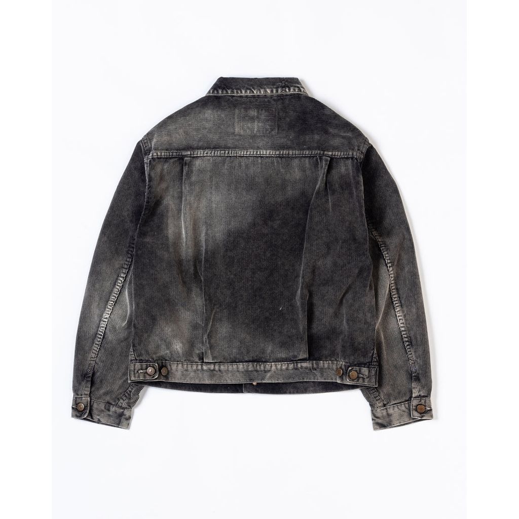 ANACHRONORM  SULFUR DYED CORDUROY FRONT TUCK JACKET SULFUR BLACK